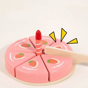 Juego de Pasteles de Madera Realistas en Miniatura, Seguros para Niños, Comida de Juguete para Fiestas de Cumpleaños - Product Image 5