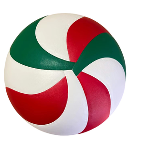 Ballon de volley-ball officiel taille 5 en PU de haute qualité, durable et personnalisable, avec fermeture réglable et matériaux plus sûrs pour les compétitions et le divertissement. - Product Image 1