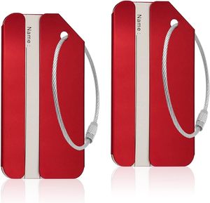 Ensembles d'étiquettes de bagages en métal aluminium, directement de l'usine, avec impression de logo personnalisable, breloques créatives faciles à accrocher - Product Image 6