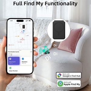 Porte-cartes Google Android, localisateur de <span class=keywords><strong>valise</strong></span>, traceur <span class=keywords><strong>AirTag</strong></span>, portefeuille-carte, localisateur sans fil rechargeable MFI pour <span class=keywords><strong>AirTag</strong></span> - Product Image 3