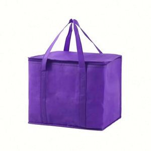 Custom Large Heavy Duty Insulated Aluminum Foil Cooler <b>Bag</b> Washable Collapsible Ice <b>Cooling</b> <b>Bag</b> with Reinforced Side Handle - Product Image 6