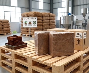 Bloque de Fibra de Coco 5kg 30 cm x 30 cm x 12-15 cm, Medio de Cultivo Orgánico de Coco con Alto Contenido de EC que Favorece el Desarrollo de Raíces Fuertes - Product Image 1