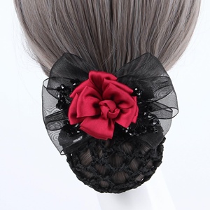 Accessoires <span class=keywords><strong>cheveux</strong></span> cercles cravate cristal fleur pinces à <span class=keywords><strong>cheveux</strong></span> bande strass tresse wrap noir filets maille queue de cheval chignon <span class=keywords><strong>filet</strong></span> à <span class=keywords><strong>cheveux</strong></span> avec arc - Product Image 4