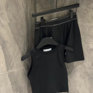 Chất Lượng Cao AI Yoga Tập Thể Dục Thiết Lập Của Phụ Nữ Đàn Hồi Cao Áo Ngực Thể Thao Tank Top + Xà Cạp Ngắn Váy 2-Mảnh Thiết Kế Chạy Bộ Thiết Kế - Product Image 3