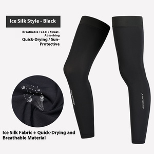 Penutup Kaki Pria Ramah Lingkungan dari Bahan Sutra Es UPF50+ Pelindung Sinar Matahari untuk Bersepeda, Lari, Bola Basket, Bernapas, Menyejukkan, untuk Aktivitas Luar Ruangan - Product Image 2
