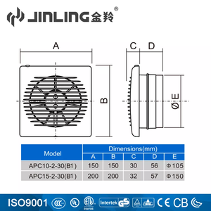 Ventilador <span class=keywords><strong>de</strong></span> Extracción <span class=keywords><strong>de</strong></span> <span class=keywords><strong>Aire</strong></span> Axial <span class=keywords><strong>de</strong></span> 4 y 6 Pulgadas <span class=keywords><strong>para</strong></span> Baño, Montado en Ventana, <span class=keywords><strong>para</strong></span> Uso Doméstico y en Oficinas - Product Image 3