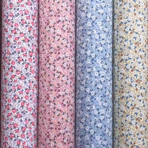 Chất Lượng Cao Giá Bán Buôn 100% Cotton Poplin In Hoa Vải Màu Đỏ Màu Xanh Lá Cây Thiết Kế Tùy Chỉnh Cho Váy Tops Dresses Quần - Product Image 3