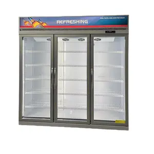 Store Vertical Beverage Cabinet Glass Door Fridge Upright Beverage Cooler Beverage Refrigerator Cooler