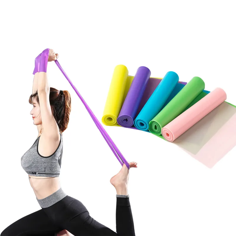 Sport Yoga Elastic Bands Natural Latex Elastic Exercise Yoga Stretch Band Long Stretching Resistance Fitness Bands