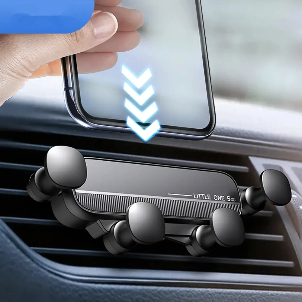 Nieuwe Zwaartekracht Auto Telefoonhouder Air Vent Clip Mount Mobiele Telefoon Stand In Auto Gps Ondersteuning Voor Iphone 13 12 Pro Xiaomi Samsung