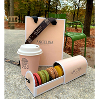 Conception personnalisée de boîte d'emballage de macaron alimentaire boîte d'emballage en papier de gâteau biscuit pâtisserie donut macaron boîtes de luxe à tiroir de chocolat sucré