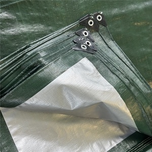 Lona Impermeable Laminada Lisa Ligera Verde Resistente a los Rayos UV y Desgarros con Ojales Reforzados para Camión, Coche, Piscina, Caravana - Product Image 3
