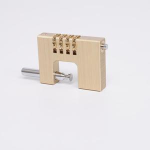 Grillete de acero de almacén, grillete endurecido de bloqueo de buena calidad, candado de latón Rectangular combinado de <span class=keywords><strong>60mm</strong></span> y 70mm - Product Image 3