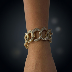 Bracelet de luxe en diamant CVD cultivé en laboratoire 8-10 carats VVS-VS taille brillant, en argent sterling 925, maillons classiques, bijoux certifiés IGI - Product Image 1