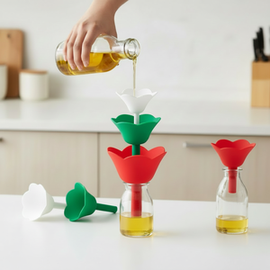 <span class=keywords><strong>Imbuto</strong></span> in Silicone <span class=keywords><strong>a</strong></span> Forma di Fiore Creativo, Pieghevole, Set Imbuti da Cucina <span class=keywords><strong>a</strong></span> Forma di Albero di Natale, <span class=keywords><strong>Imbuto</strong></span> <span class=keywords><strong>a</strong></span> Bocca Larga per Versare Liquidi in Barattoli e Bottiglie - Product Image 1