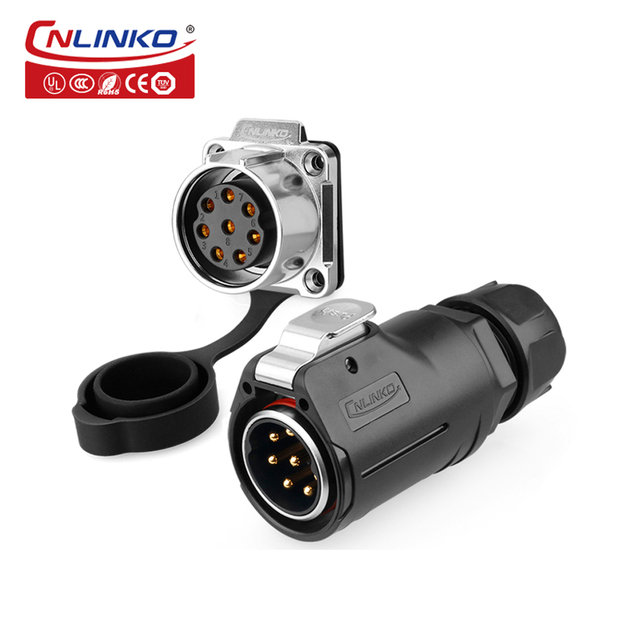 Cnlinko LP28 2 3 8 Pin 8 Pin Connector High Current 15A Male and Female Waterproof Docking Aviation Plug Connector