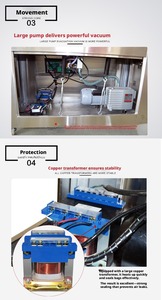 เครื่องซีลสูญญากาศแบบสองห้อง เครื่องบรรจุภัณฑ์อาหารสแตนเลส 220V กึ่งอัตโนมัติ มัลติฟังก์ชั่น - Product Image 5