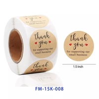Yeni sıcak Fsc Gmi özel Logo kendinden yapışkanlı su geçirmez şeffaf PVC vinil kağıt iş rulo çıkartmalar teşekkür ederim etiketler Sticker