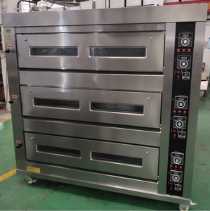 Peralatan memanggang komersial 3 deck18 baki Gas elektrik, Oven dek roti untuk kue Pizza - Product Image 6