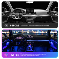 KYNCHO pour Audi Q5, éclairage ambiant LED pour voiture, éclairage ambiant automobile, éclairage intérieur 12V, mise à niveau de l'éclairage, éclairage LED Symphony Flowing Light