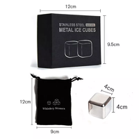 Pierres à whisky carrées réutilisables en acier inoxydable 304 de qualité alimentaire, à congélation rapide, pour vin, coffret cadeau, outils de bar modernes