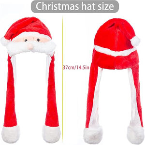 Lumière LED Oreilles mobiles Chapeau <span class=keywords><strong>de</strong></span> Noël Enfants Bunny Glowing Ear Moving Hat Jumping Rabbit Plush Flash Cartoon Children Adult Gift Hat - Product Image 2