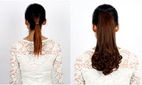 Queue de cheval en fibres synthétiques haute température, effet fleur de poirier, avec sangles intégrées, extension de cheveux en gros, sans permanente ni teinture