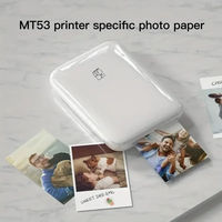 HBRT Printer Foto Termal Mini Portabel Pintar MT53 Printer Foto Saku Warna ZINK Perekat Diri Berwarna