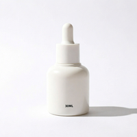 Flacon compte-gouttes en verre blanc 30 ml en promotion, flacon vide pour sérum, flacon cosmétique en verre pour huile essentielle et essence faciale