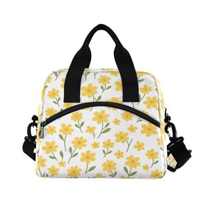 <b>Insulated</b> Lunch Bag Custom Printed Floral Cooler Tote for Women Reusable Thermal <b>Lunchbox</b> with Zipper - Product Image 3