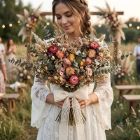 Buket Bunga Kering Langsung dari Pabrik, Dekorasi Bunga Pernikahan Vintage Rustic