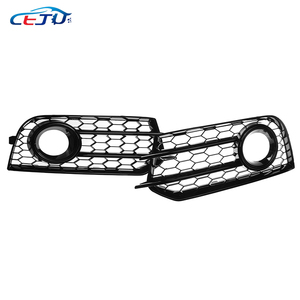 Cubierta de Faro Antiniebla Delantero para Auto, Material ABS, Negro Brillante, Rejilla Delantera Tipo Panal para <span class=keywords><strong>Audi</strong></span> <span class=keywords><strong>A1</strong></span> 8X 2010 2011 2012 <span class=keywords><strong>2013</strong></span> 2014 - Product Image 2