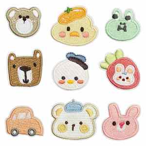 Nouvelle broderie thermocollante, patchs animaux mignons et colorés (ours, grenouille, lapin, canard) pour sacs, vêtements, coques de téléphone et décoration - Product Image 1