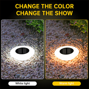 Paquete de 1 Lámpara Solar para Exteriores, Luces LED de 360° para Suelo, IP65 Impermeable, con Encendido/Apagado, para Jardín, Patio, Entrada de Vehículos - Product Image 5