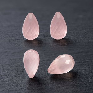 Quartz Rose Naturel de Qualité Supérieure en Forme de Goutte 10x14mm pour Bijoux - Pierre Précieuse avec Rapport d'Expertise de Tiers de Marque Gopika, Sans Traitement Spécial - Product Image 3