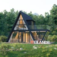 90 ㎡ Triangle Maison Loft Maison Conteneur Ready Made 2 Bedroom 2 SDB Maison Préfabriquée Maison Modulaire Préfabriquée Bâtiment en Bois