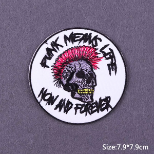 Thời Trang Tự Dính Biểu Tượng Tùy Chỉnh Thêu Vá Skull <span class=keywords><strong>Motif</strong></span> Cho Quần Jean Túi Hat Vải Thêu Các Bản Vá Lỗi - Product Image 4