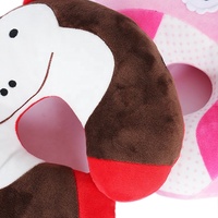 Oreiller de voyage portable en mousse à mémoire de forme en forme de U, super doux, personnalisable avec motif de dessin animé, idéal pour le bureau et les fêtes