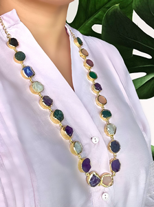 Collier à cordes multi-pierres pour femmes Produit en vrac fait à la main Forme et taille personnalisées - Product Image 6