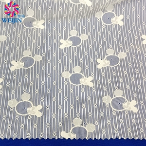 Spandex personnalisé en polyester hauteur de fleur Jacquard dentelle Tulle puissance tissu de maille imprimé <span class=keywords><strong>Mickey</strong></span> rayure tissu organique vêtements robe - Product Image 2