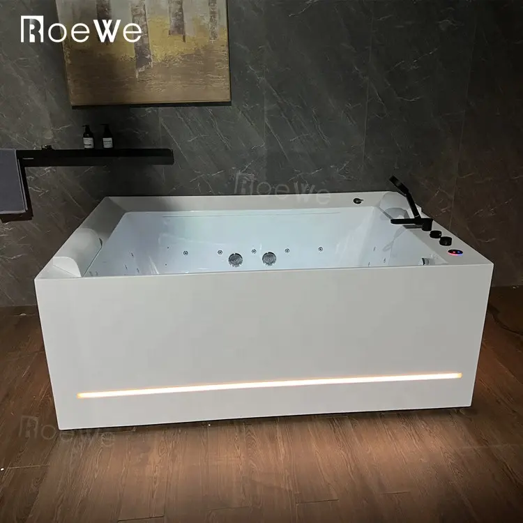 Badewanne double massage baignoire prix acrylique led lumière bain à remous spa baignoires hydromassage baignoires et bains à remous bain à remous