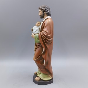 Escultura de Resina Hecha a Mano de San José, <span class=keywords><strong>Sagrada</strong></span> <span class=keywords><strong>Familia</strong></span> Religiosa con Figura del Niño Jesús - Product Image 4