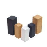 Boîtes d'emballage en papier kraft pour huiles essentielles, soins de la peau, rouges à lèvres, vernis à ongles, crème pour le visage, avec estampage noir