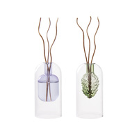 Diffuseur d'huiles essentielles d'intérieur simple haut de gamme moderne Ornement en verre d'arôme sans flamme Vase de table en rotin Bouteille vide pour