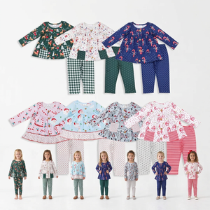 เสื้อผ้าเด็กขายส่ง ชุดเด็กผู้หญิง เสื้อผ้าสไตล์คริสต์มาส ชุดแขนยาว - Product Image 1