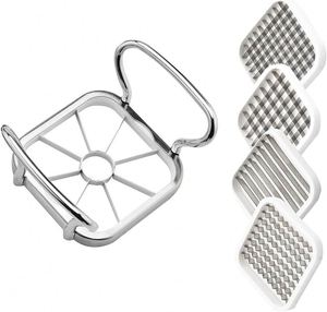 Coupe-légumes multifonction 5 en 1 en acier inoxydable pour pommes de terre, fruits, frites et autres préparations - Product Image 1