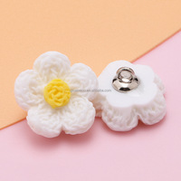 Kancing Jahit Resin 18MM Motif Bunga Camellia Warna-warni Bentuk Tidak Beraturan Kancing Anak Lucu DIY Kancing Bunga Anak-anak