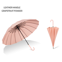 Parapluie droit et transparent avec 16 os pour la publicité, résistant, personnalisé, long, automatique, avec logo, 1 pièce