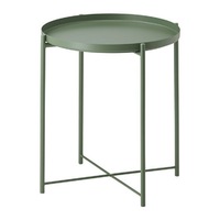 Table console rouge Tables pliables faciles à assembler Mesa De Centro Petite table basse ronde de salon