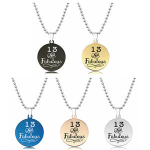 Collier personnalisé en acier inoxydable, à Date d'anniversaire, de 13, <span class=keywords><strong>16</strong></span>, 18, 30, 40, 50 ans - Product Image 2